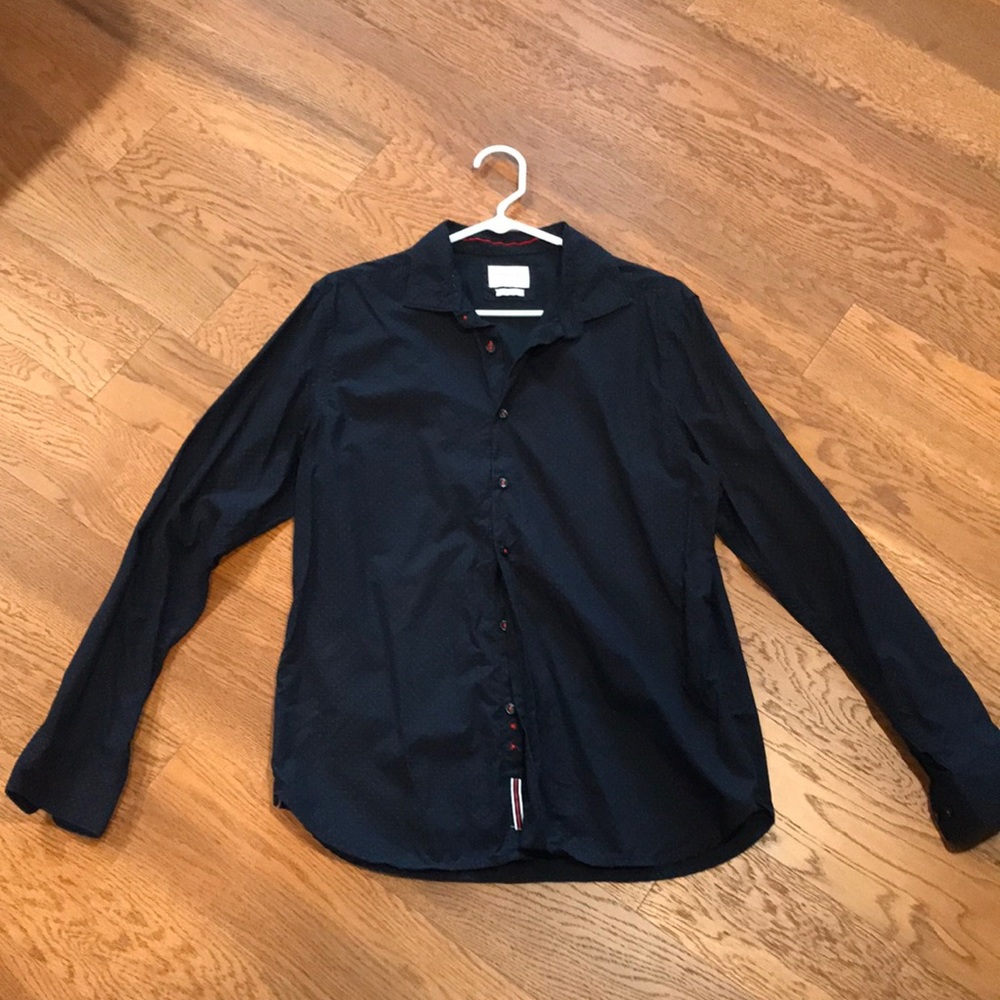 Denim and flower button down.